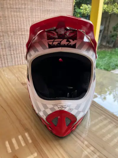Casco de motocross Fly Racing Rockstar rojo - miniatura 2