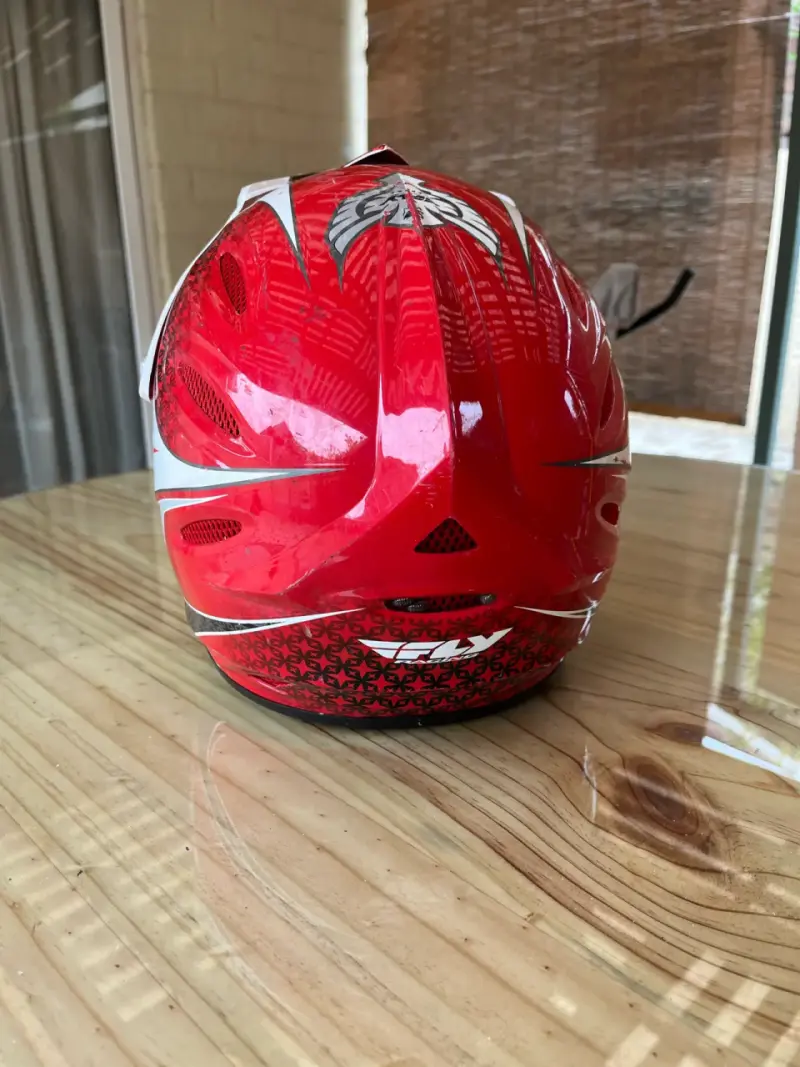 Casco de motocross Fly Racing Rockstar rojo - 3