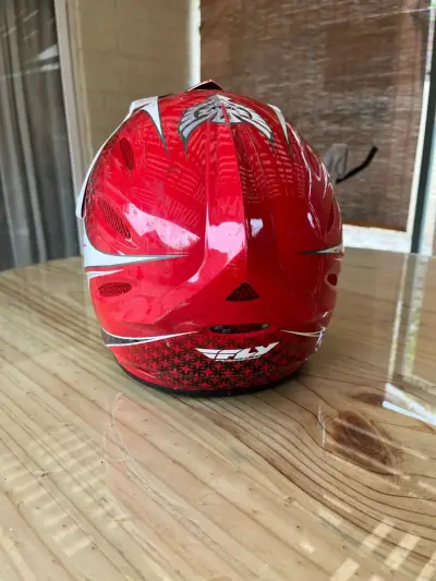 Casco de motocross Fly Racing Rockstar rojo - miniatura 3