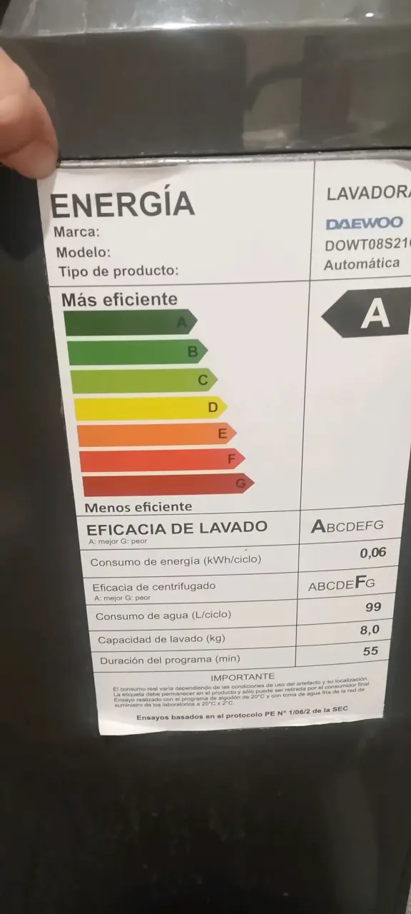 Lavadora Daewoo 8kg con múltiples programas - 2