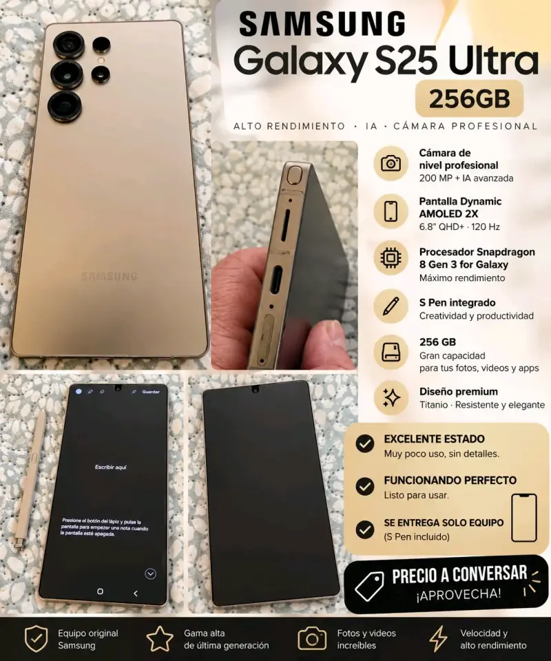 Samsung Galaxy S25 Ultra 256GB en excelente estado