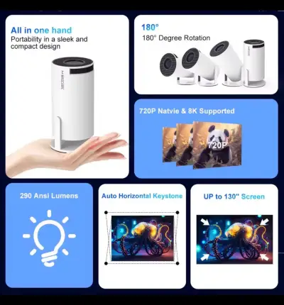 Proyector portátil Magcubic con WiFi y Android - miniatura 4