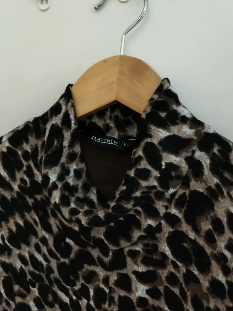 Vestido largo estampado animal print - 2