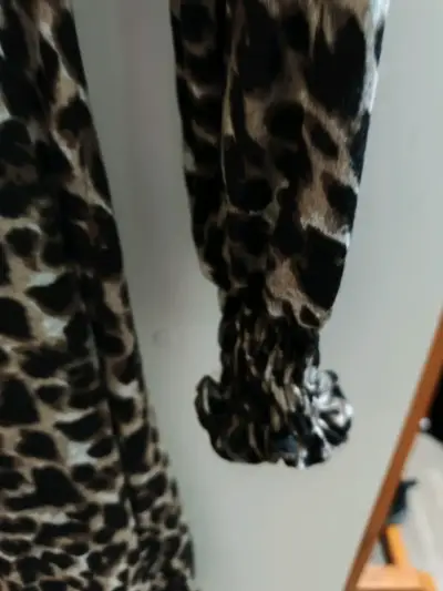 Vestido largo estampado animal print - miniatura 3