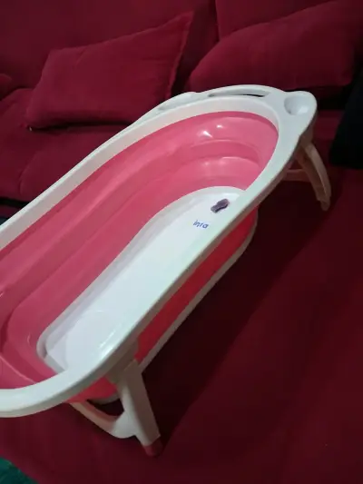 Tina de baño plegable para bebé Infanti rosa - miniatura 3