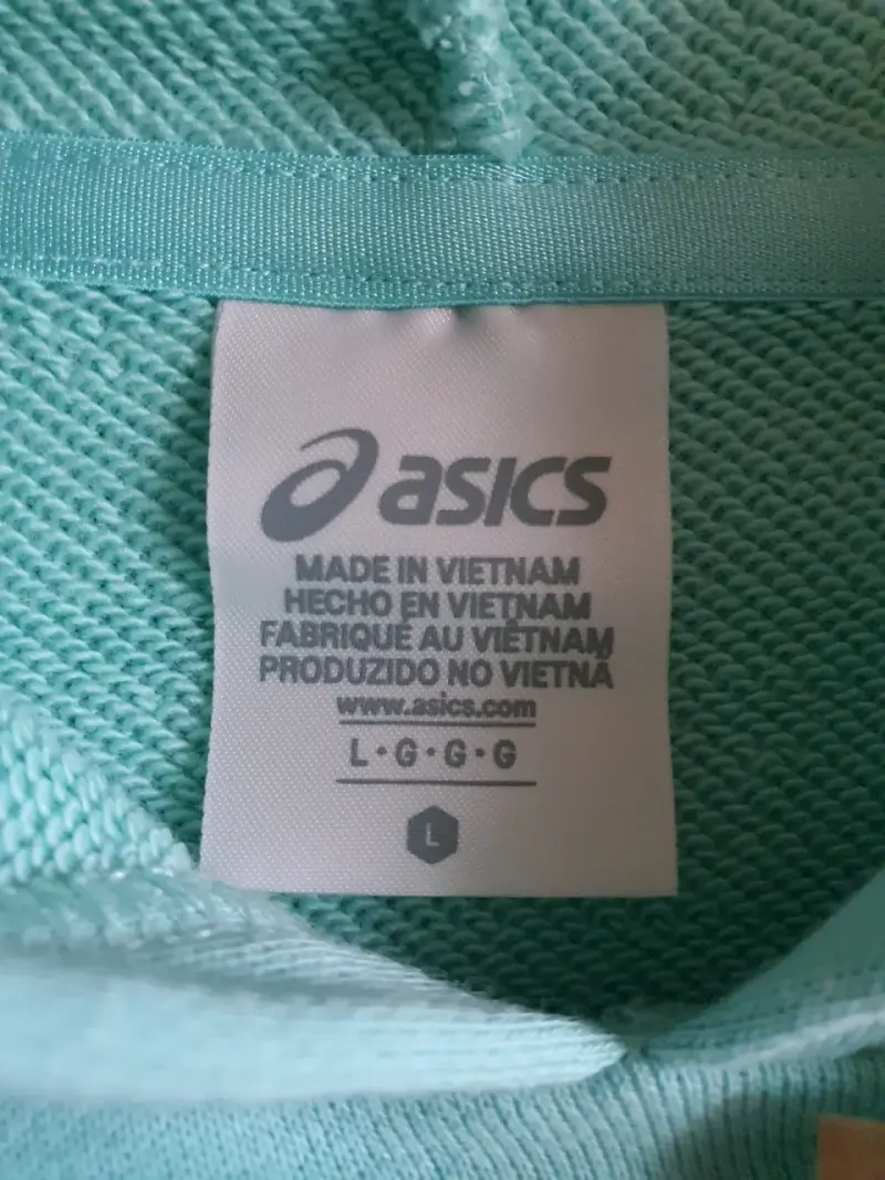 Polerón con capucha Asics color celeste - 5