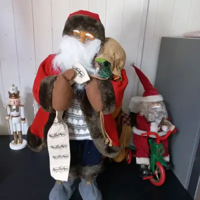 Figura decorativa de Santa Claus con saco - miniatura 1