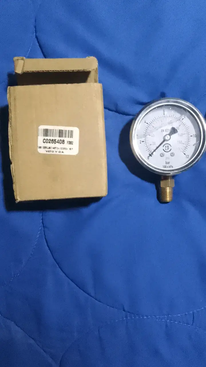 Manómetro de presión 100 PSI con caja