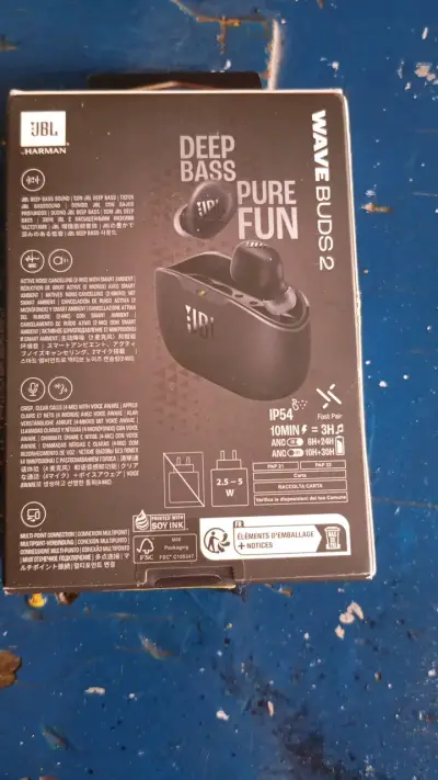 Auriculares Inalámbricos JBL Wave Buds 2 Negro - miniatura 2