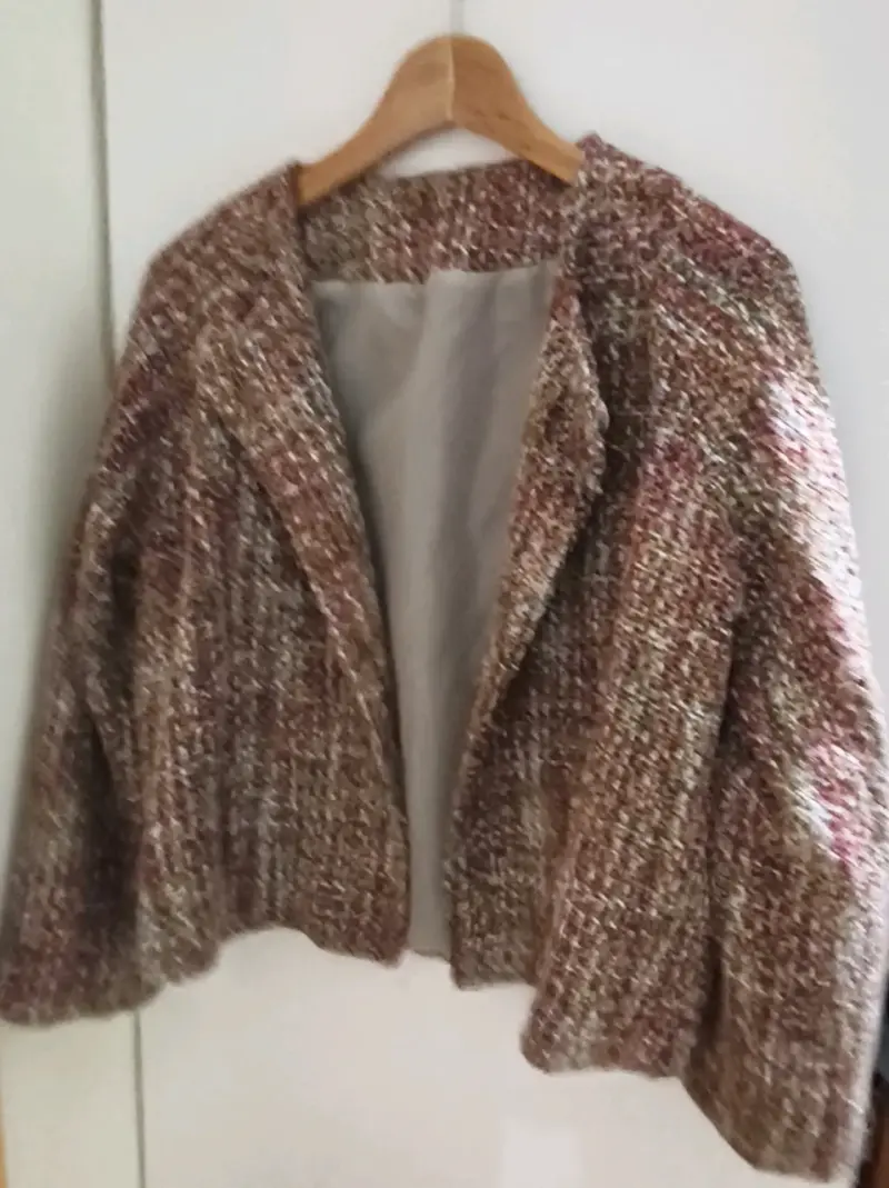 Chaqueta de lanilla multicolor para mujer - 1