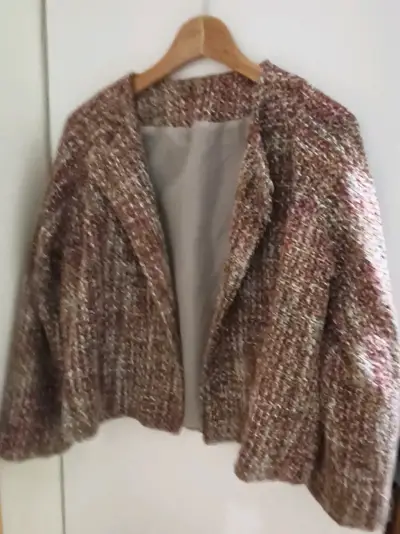 Chaqueta de lanilla multicolor para mujer - miniatura 1