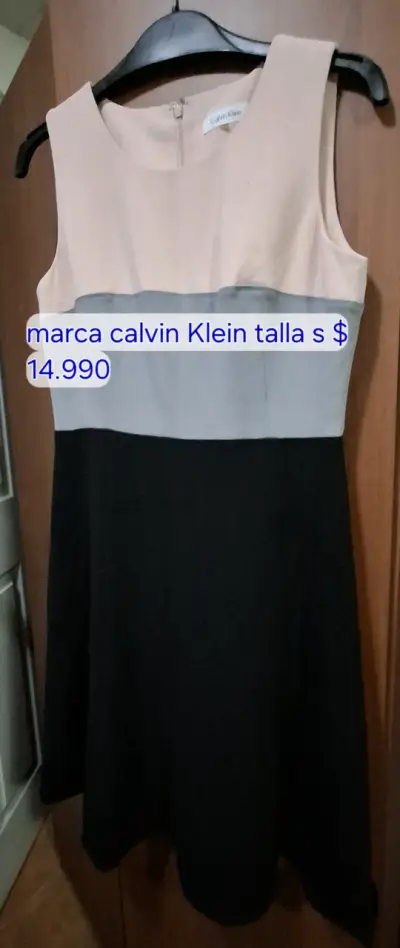 Vestido Calvin Klein bicolor talla S - miniatura 1