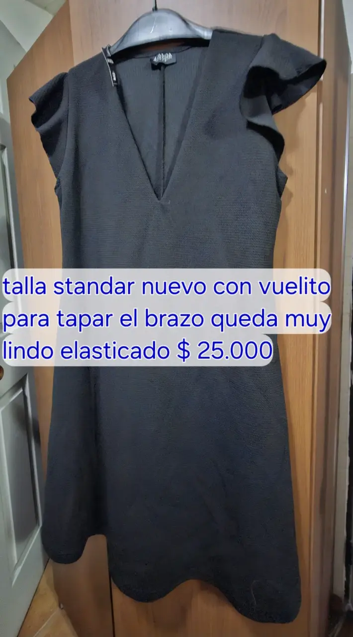 Vestido Negro Estilo Elegante Nuevo - 3