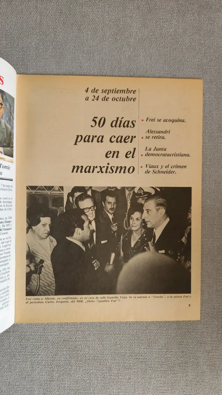 Revistas Chile Bajo La Unidad Popular Que Pasa - 5