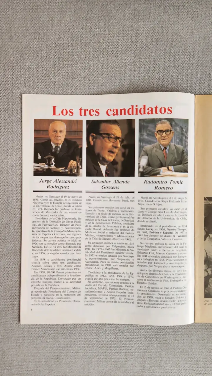 Revistas Chile Bajo La Unidad Popular Que Pasa - 6