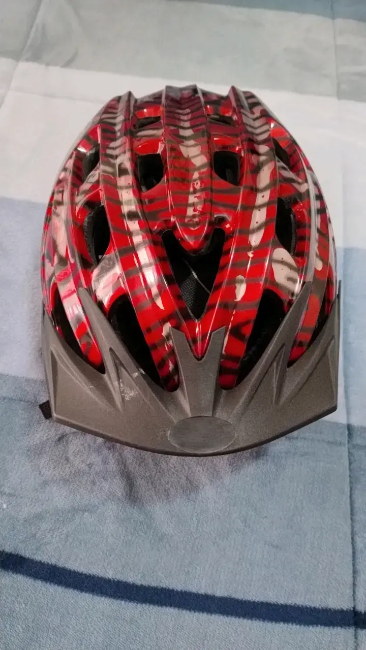 Casco de bicicleta rojo y negro para adulto - 3