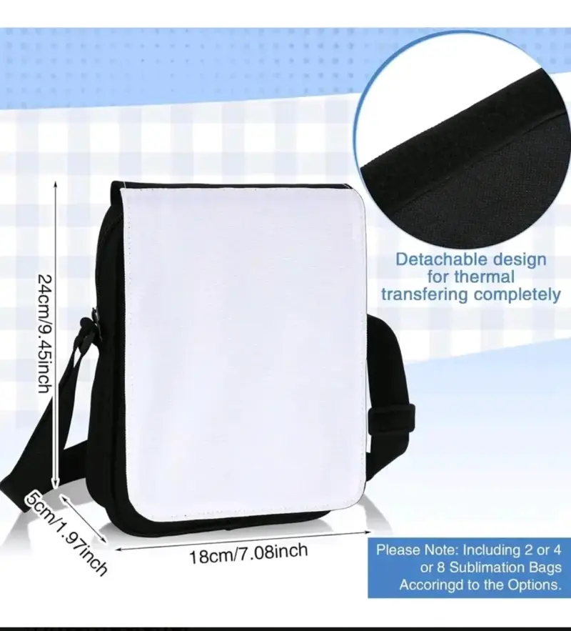 Bolso bandolera personalizable para sublimación - 2