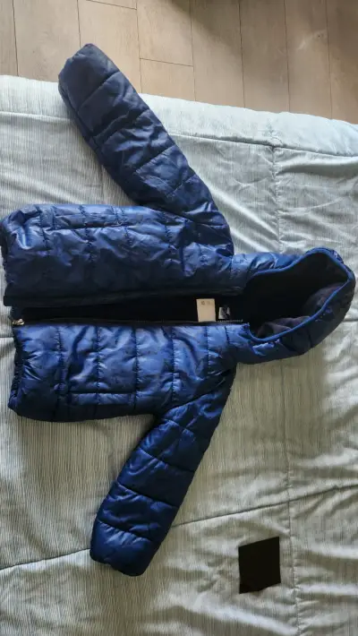 Chaqueta acolchada azul para bebé 36 meses - miniatura 1