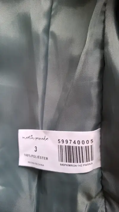 Parka acolchada verde para niño Martin Pescador - miniatura 2