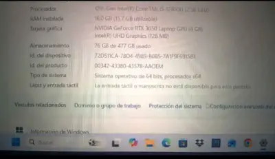 Laptop Acer Nitro 5 con Intel i5 y RTX 3050 - miniatura 2