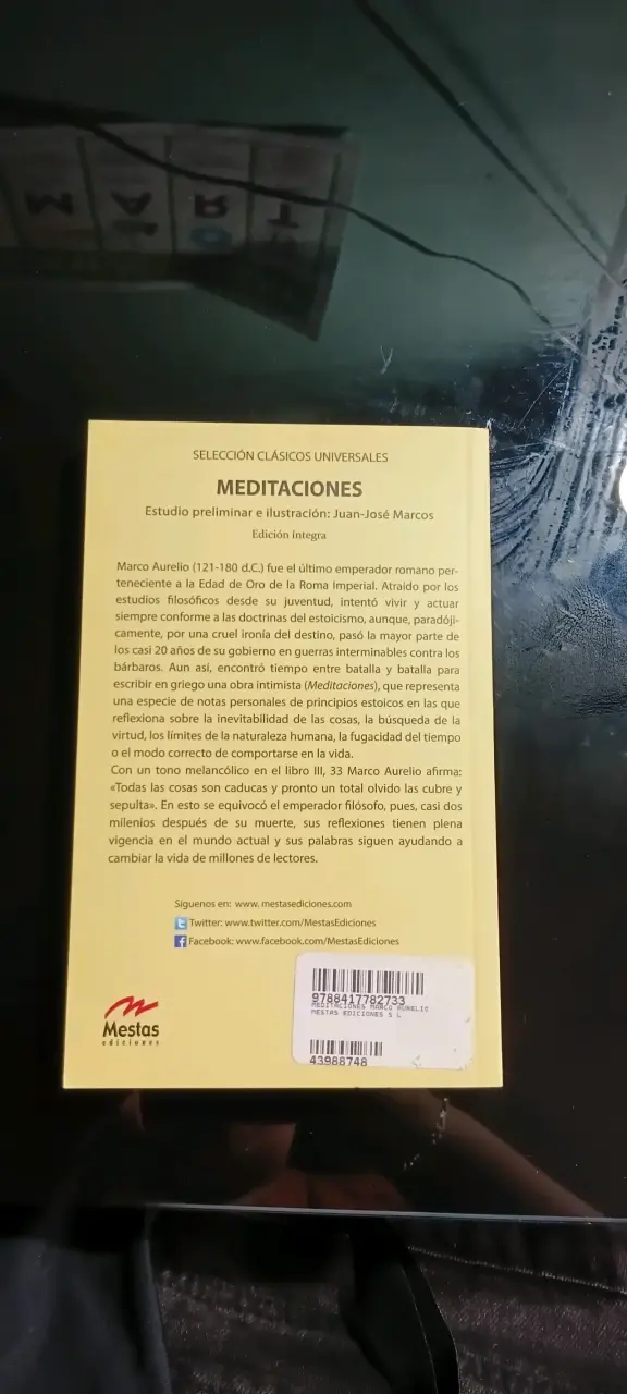 Libro Meditaciones de Marco Aurelio Mestas Edicio - 2