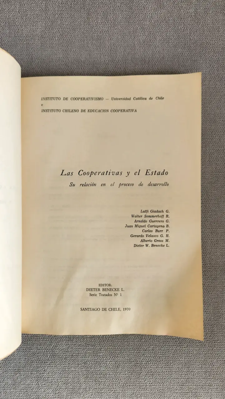 Libro Las Cooperativas y el Estado 1970 - 2