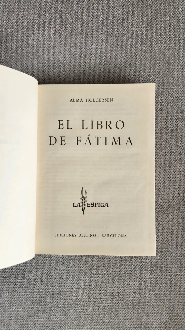 El Libro de Fátima de Alma Holgersen - 3
