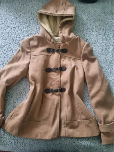 Abrigo con capucha beige Cannibal para mujer - miniatura 1