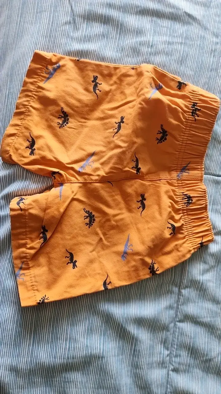 Shorts naranjas para niño estampado de dinosaur - 2
