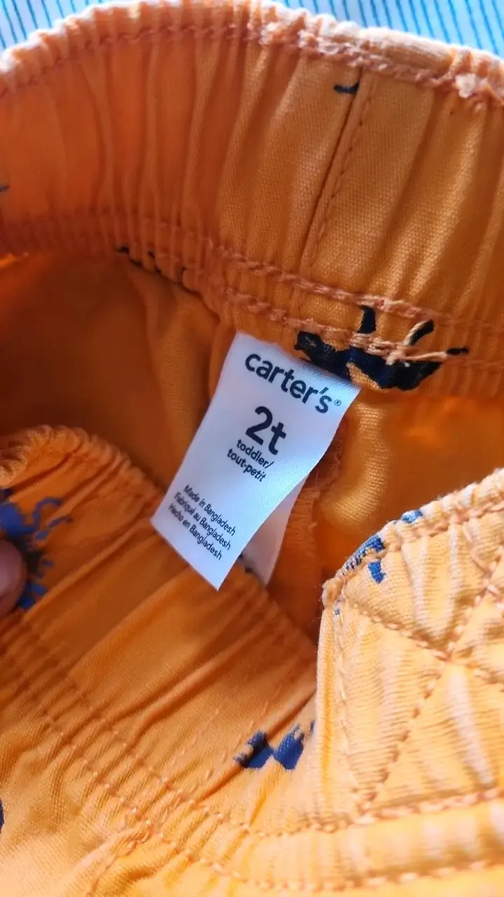 Shorts naranjas para niño estampado de dinosaur - 3