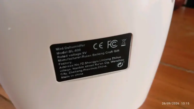 Deshumidificador Mini Portátil BL-800 - 2