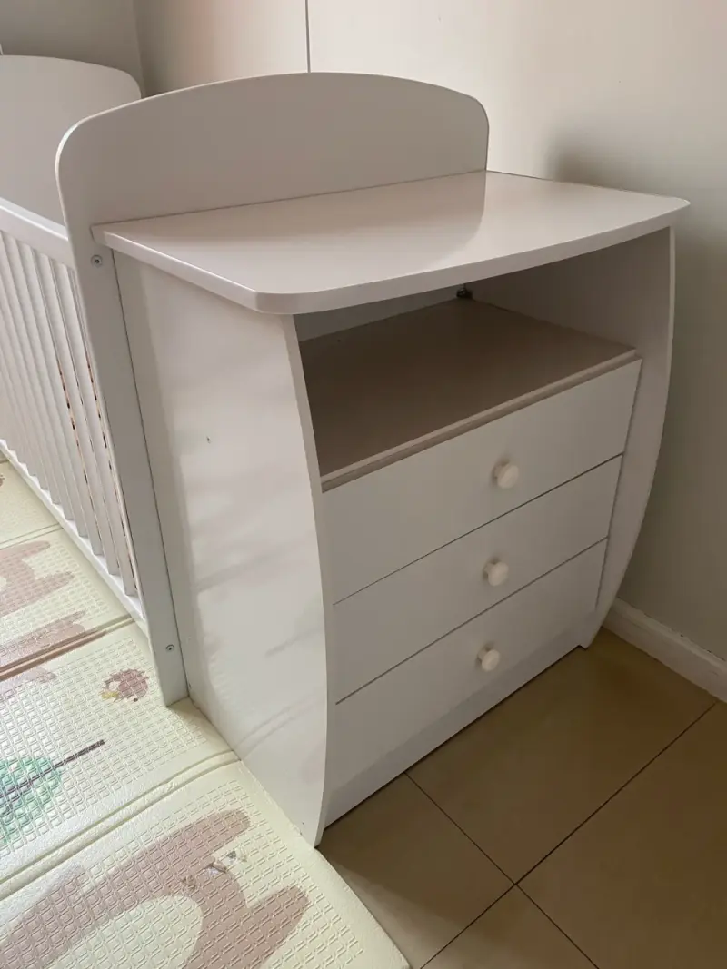 Cuna KIDSCOOL, de madera blanca con cajonera - 4