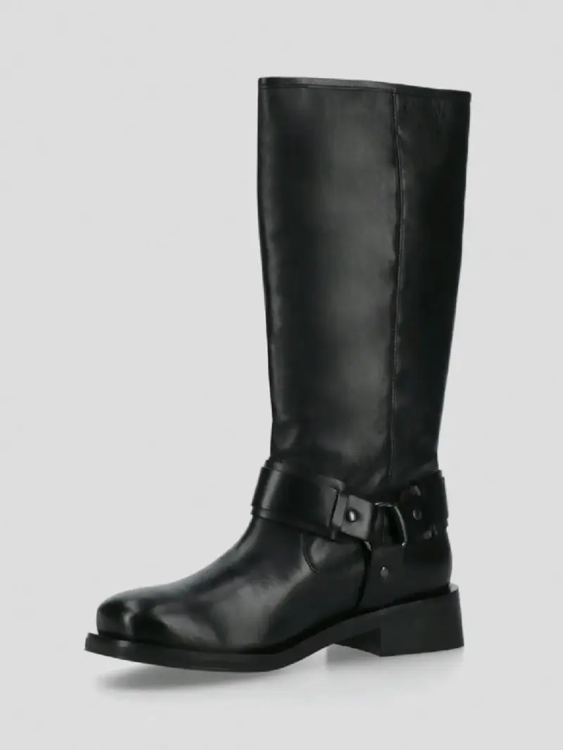 Botas foster negras de cuero con hebilla - 2