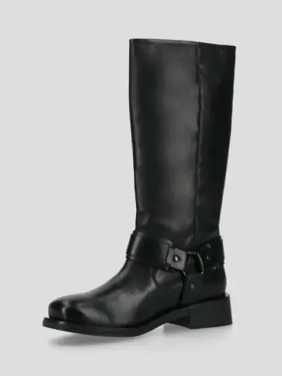 Botas foster negras de cuero con hebilla - miniatura 2