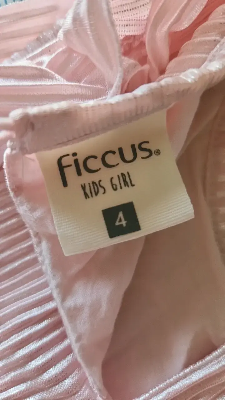 Vestido rosa plisado para niña Ficcus - 3