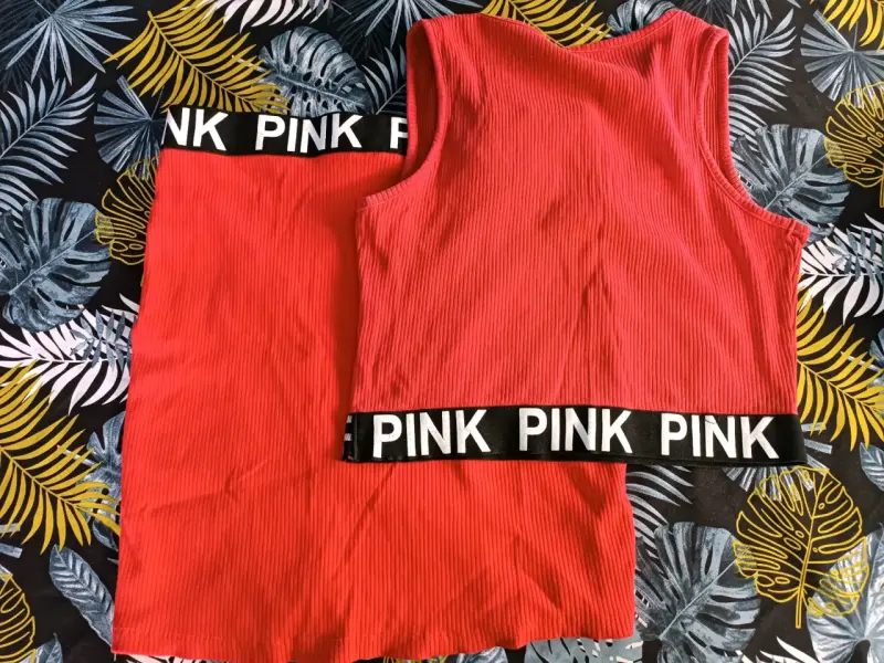 Conjunto deportivo rojo con banda elástica Pink - 4