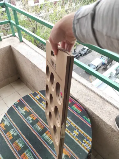 Botellero de madera para 9 botellas - miniatura 2