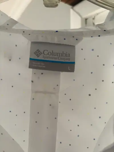 Chaqueta cortaviento Columbia blanca con puntos - miniatura 3