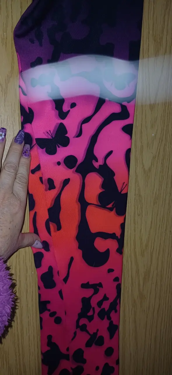 Leggings deportivos con diseño degradado rosa y negro - 3