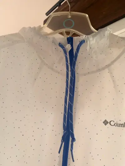 Chaqueta cortaviento Columbia blanca con puntos - miniatura 4