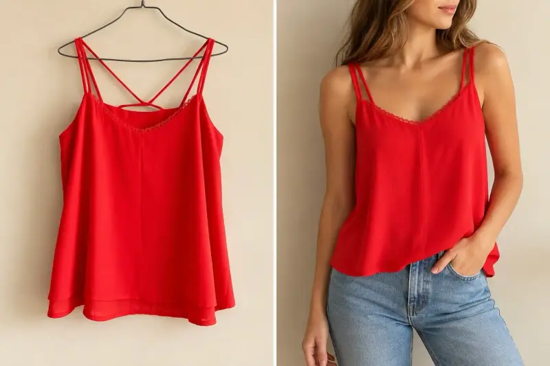 Blusa roja de tirantes