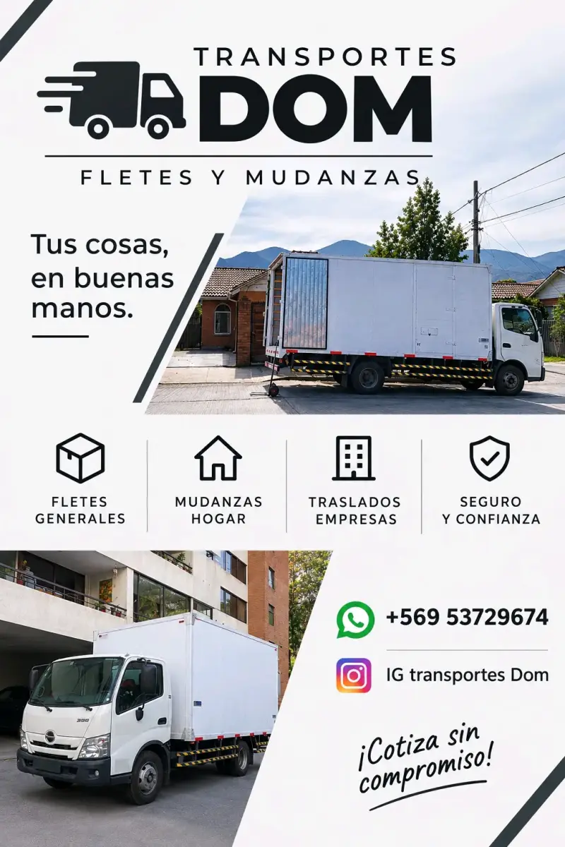 Servicio de fletes y mudanzas en Santiago