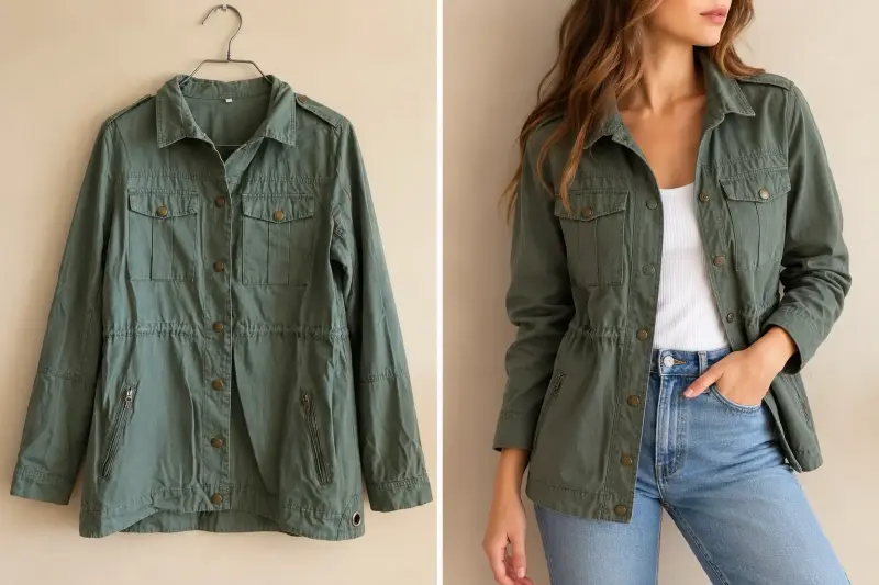 Chaqueta verde militar