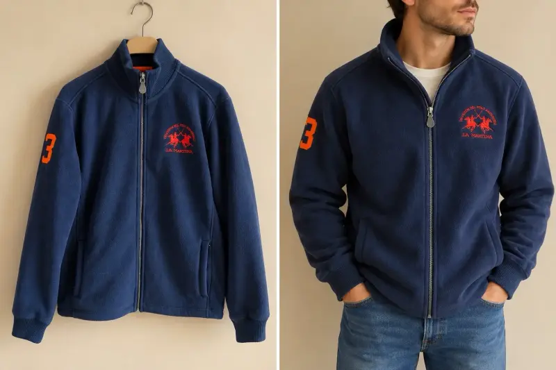 Chaqueta polar azul La Martina
