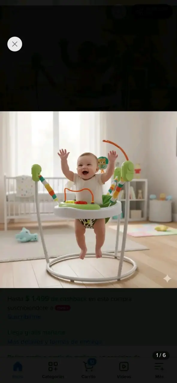 Saltador para bebé con juguetes interactivos