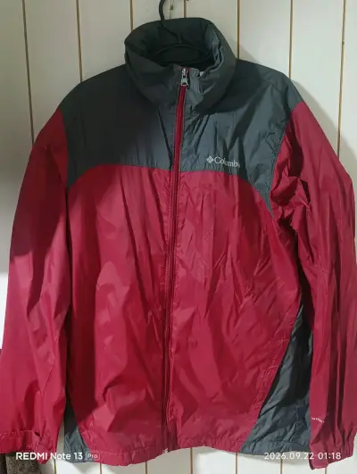 Chaqueta impermeable Columbia roja y gris - miniatura 2