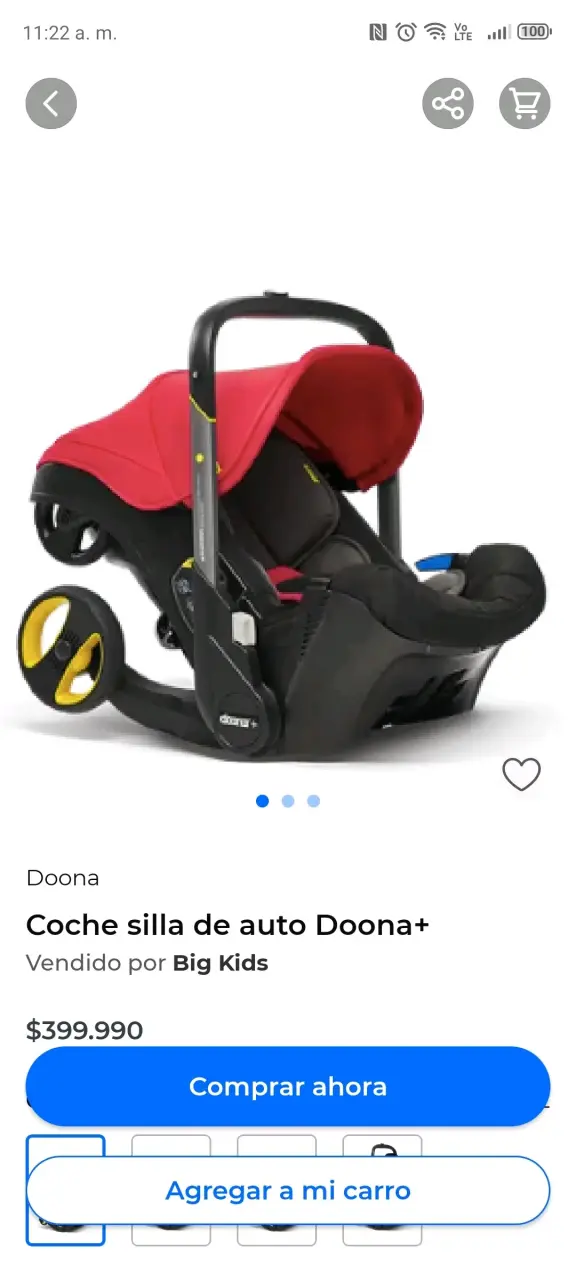 Coche silla de auto Doona+verde - 1