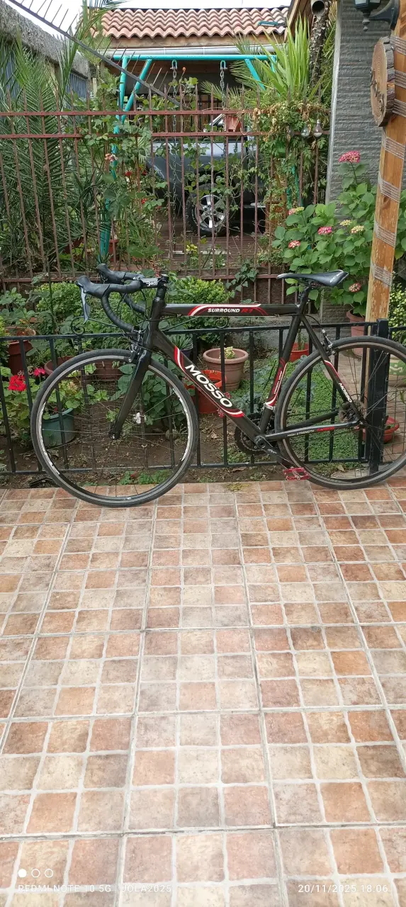 Bicicleta de Ruta Mosso Carbono Negro y Rojo - 3