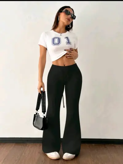 Buso flare negros para mujer talla s nuevos - miniatura 3