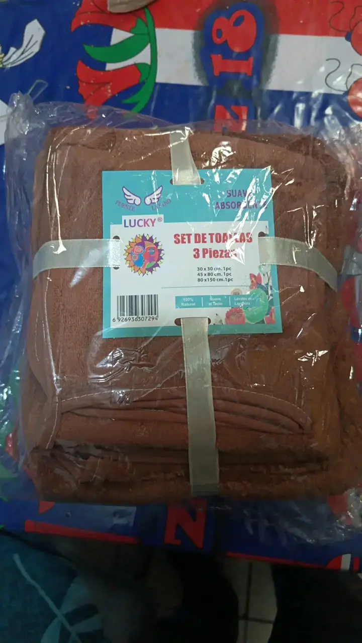 Set de toallas Lucky 3 piezas marrón